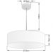 Pendente Cilíndrico Md-4218 Cúpula em Tecido 55x15cm Rústico Cinza - Bivolt