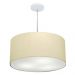 Pendente Cilíndrico Md-4219 Cúpula em Tecido 55x25cm Algodão Crú - Bivolt
