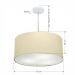 Pendente Cilíndrico Md-4219 Cúpula em Tecido 55x25cm Algodão Crú - Bivolt
