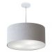 Pendente Cilíndrico Md-4219 Cúpula em Tecido 55x25cm Rústico Cinza - Bivolt