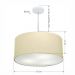 Pendente Cilíndrico Md-4220 Cúpula em Tecido 55x30cm Algodão Crú - Bivolt