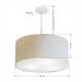 Pendente Cilíndrico Md-4220 Cúpula em Tecido 55x30cm Linho Bege - Bivolt