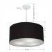 Pendente Cilíndrico Md-4220 Cúpula em Tecido 55x30cm Preto - Bivolt