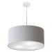 Pendente Cilíndrico Md-4220 Cúpula em Tecido 55x30cm Rústico Cinza - Bivolt