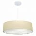Pendente Cilíndrico Md-4221 Cúpula em Tecido 60x15cm Algodão Crú - Bivolt