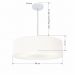Pendente Cilíndrico Md-4221 Cúpula em Tecido 60x15cm Branco - Bivolt