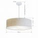 Pendente Cilíndrico Md-4221 Cúpula em Tecido 60x15cm Linho Bege - Bivolt