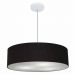 Pendente Cilíndrico Md-4221 Cúpula em Tecido 60x15cm Preto- Bivolt