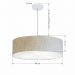 Pendente Cilíndrico Md-4221 Cúpula em Tecido 60x15cm Rústico Bege - Bivolt