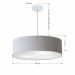 Pendente Cilíndrico Md-4221 Cúpula em Tecido 60x15cm Rústico Cinza - Bivolt