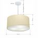 Pendente Cilíndrico Md-4242 Cúpula em Tecido 45x25cm Algodão Crú - Bivolt