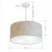 Pendente Cilíndrico Md-4242 Cúpula em Tecido 45x25cm Rústico Bege - Bivolt