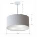 Pendente Cilíndrico Md-4242 Cúpula em Tecido 45x25cm Rústico Cinza - Bivolt