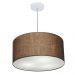 Pendente Cilíndrico Md-4243 Cúpula em Tecido 45x25cm Café - Bivolt
