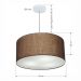 Pendente Cilíndrico Md-4243 Cúpula em Tecido 45x25cm Café - Bivolt