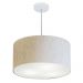 Pendente Cilíndrico Md-4243 Cúpula em Tecido 45x25cm Linho Bege - Bivolt