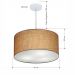 Pendente Cilíndrico Md-4243 Cúpula em Tecido 45x25cm Palha - Bivolt