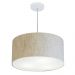 Pendente Cilíndrico Md-4243 Cúpula em Tecido 45x25cm Rústico Bege - Bivolt
