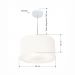 Pendente Cilíndrico Md-4244 Cúpula em Tecido 40x25cm Branco - Bivolt