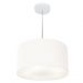 Pendente Cilíndrico Md-4244 Cúpula em Tecido 40x25cm Branco - Bivolt