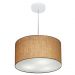 Pendente Cilíndrico Md-4244 Cúpula em Tecido 40x25cm Palha - Bivolt