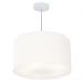 Pendente Cilíndrico Md-4250 Cúpula em Tecido 45x30cm Branco - Bivolt