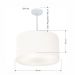 Pendente Cilíndrico Md-4250 Cúpula em Tecido 45x30cm Branco - Bivolt