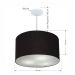 Pendente Cilíndrico Md-4250 Cúpula em Tecido 45x30cm Preto - Bivolt