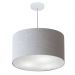Pendente Cilíndrico Md-4250 Cúpula em Tecido 45x30cm Rústico Cinza - Bivolt