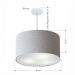 Pendente Cilíndrico Md-4250 Cúpula em Tecido 45x30cm Rústico Cinza - Bivolt