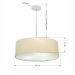 Pendente Cilíndrico Md-4254 Cúpula em Tecido 45x15cm Algodão Crú - Bivolt