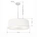 Pendente Cilíndrico Md-4254 Cúpula em Tecido 45x15cm Branco - Bivolt