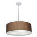 Pendente Cilíndrico Md-4254 Cúpula em Tecido 45x15cm Café - Bivolt