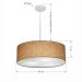 Pendente Cilíndrico Md-4254 Cúpula em Tecido 45x15cm Palha - Bivolt