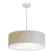 Pendente Cilíndrico Md-4254 Cúpula em Tecido 45x15cm Rústico Bege - Bivolt