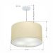 Pendente Cilíndrico Md-4257 Cúpula em Tecido 45x30cm Algodão Crú - Bivolt