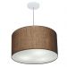 Pendente Cilíndrico Md-4257 Cúpula em Tecido 45x30cm Café - Bivolt