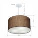 Pendente Cilíndrico Md-4257 Cúpula em Tecido 45x30cm Café - Bivolt