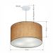 Pendente Cilíndrico Md-4257 Cúpula em Tecido 45x30cm Palha - Bivolt