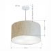 Pendente Cilíndrico Md-4257 Cúpula em Tecido 45x30cm Rústico Bege - Bivolt