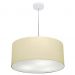Pendente Cilíndrico Vivare Md-4320 Cúpula em Tecido 50x25cm Algodão Crú - Bivolt