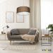 Pendente Cilíndrico Vivare Md-4320 Cúpula em Tecido 50x25cm Café - Bivolt
