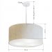 Pendente Cilíndrico Vivare Md-4320 Cúpula em Tecido 50x25cm Linho Bege - Bivolt