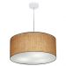 Pendente Cilíndrico Vivare Md-4320 Cúpula em Tecido 50x25cm Palha - Bivolt