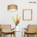 Pendente Cilíndrico Vivare Md-4320 Cúpula em Tecido 50x25cm Palha - Bivolt