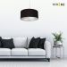 Pendente Cilíndrico Vivare Md-4320 Cúpula em Tecido 50x25cm Preto - Bivolt