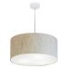 Pendente Cilíndrico Vivare Md-4320 Cúpula em Tecido 50x25cm Rústico Bege - Bivolt