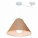 Pendente Cone Com Desvio Md-4272 Cúpula Tecido 25/15x40cm Palha - Bivolt