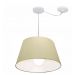 Pendente Cone Com Desvio Md-4273 Cúpula Tecido 21/30x40cm Algodão Crú - Bivolt