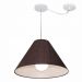 Pendente Cone Com Desvio Md-4273 Cúpula Tecido 21/30x40cm Café - Bivolt